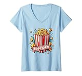Femme Costume de Pop-Corn pour Femme T-Shirt avec Col en V