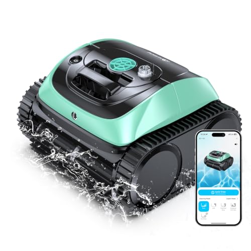 Image of 【2026 Upgrade】 C1 Cordless Robotic Pool Vacuum, Wall & Waterline & Platform Clean for Inground & Above-Ground up to 1,630 Sq.ft, 170 Min Runtime, APP Control & Smart Route