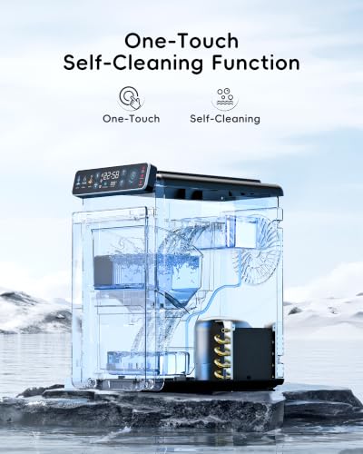 Image of ecozy Small Ice Maker with Full-Color Panel & Timer Function, 26 lbs /Day