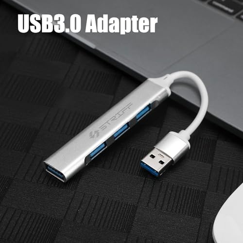Image of STRIFF 4-in-1 Hub Multiport Adapter, USB Hub with Aluminium Shell, 1 x USB 3.0 & 3 x USB 2.0 for PC, MacBook, Mac mini, iMac, Tablet, and Mobile Phones