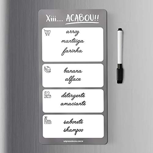 Ímã de Geladeira Xiii. Acabou!!-cinza