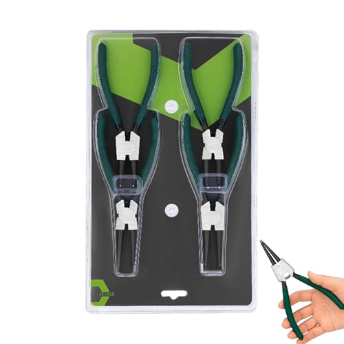 Alicates para anillos de retención | 4 piezas pinzas para circlip exterior de 17,5 cm, abrazaderas de acero resistente, herramienta de extracción para coche, bicicleta e hidráulica