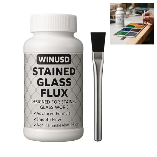 Stained Glass Supplies，Stained Glass Accessories for Soldering Work， Stained Glass Starter Kit, Stained Glass Tools for Table and Countertop Protection (8oz Solder Flux)