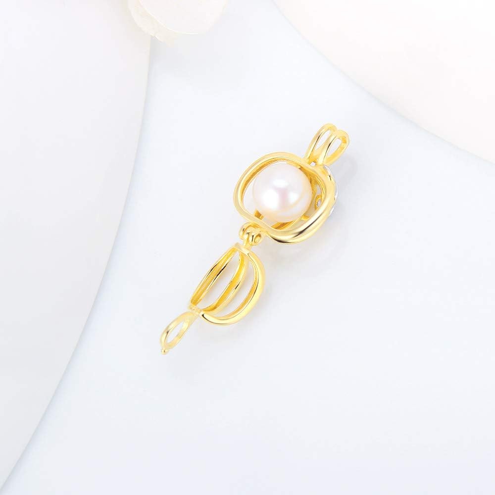 925 Sterling Silver Golden Pumpkin Cage Pendants Crafting Charm for DIY Necklace Bracelet Jewelry Making
