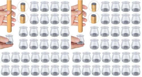 Image of 32 Pcs Chair Leg Floor Protectors - OASMU Silicone Felt Pads, Scratch-Proof & Noise-Free, Easy Smooth Moving, Small Size (Fits Round Chair Legs: 15 /16 inch to 1-5 /16 inch Diameter) (Pack of 2)