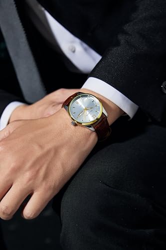 Image of Daniel Hechter Paris Analog Quartz Watch for Men with Sunray Round Dial, Leather Strap, Day & Date Display & Water Resistant