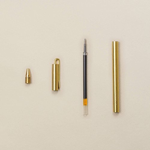 Bolígrafo Goldleaf Clip metálico con tinta negra miniatura 3
