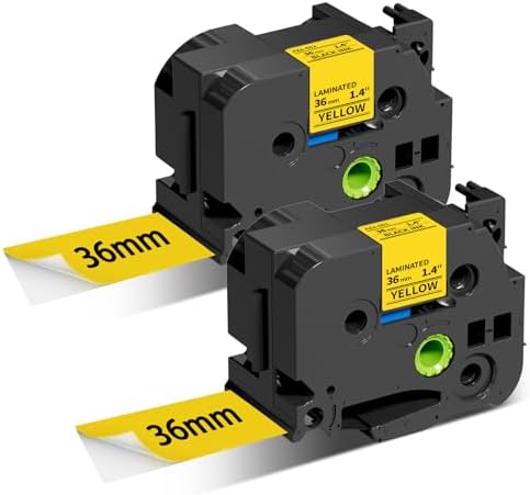 Cartouche De Ruban D'étiquettes Compatible Brother TZ/TZe - Largeurs 6 à 36 Mm - Résistante