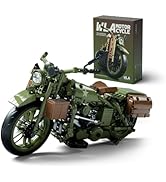 Nifeliz Motorcycle WLA Model Toy for Adults, Classic Military Bike Building Set with Authentic Fe...