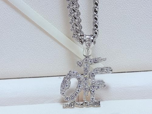 otf chain Hip hop necklace men gold-plated OTF diamond chain width 9mm women o block chain Rap Cuban Chain Length 23.62 inches4