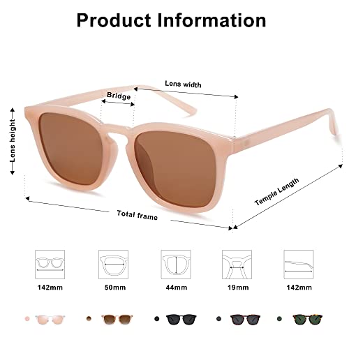 SOJOS Polarized Sunglasses for Women Men Classic Large Vintage Style Shades
