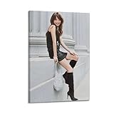 蛯原友里甘くポスターキャンバス壁画油絵モダン スタイル ホーム デコレーション12x18inch(30x45cm)