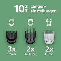 Philips Multigroom 3000er-Serie All-in-One 9-teiliger Trimmer: Rasierer und Haarschneider für Gesicht, Kopf und Körper, selbstschärfende hautfreundliche Klingen, zwölf Längeneinstellungen, MG3946/15 – Ansicht 3