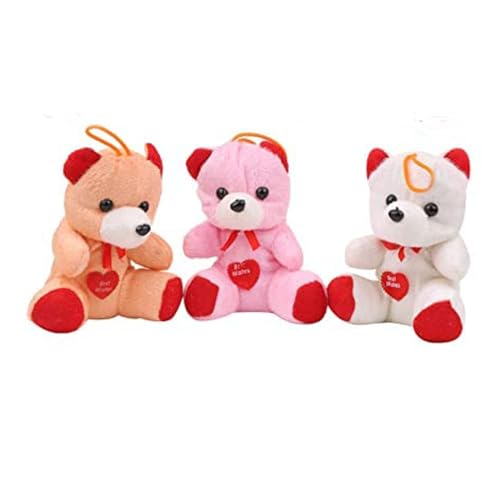 Image of Small Teddy Bear for Girls Boys Combo Set of 3 for Kids; Boys; Lover; Anniversary; Birthday. Small Size Multicolor 15 Cm