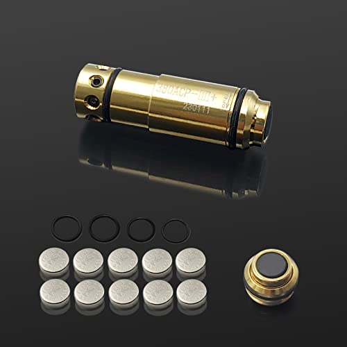 Angeebin Laser Training Cartridge for 45ACP,40S&W,380ACP,9MM Suitable for Dry Fire Training and Boresighting Sight, Red Laser Bullet with Spare Accessories (380acp)
