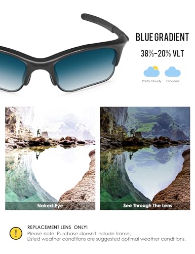 Image of BLAZERBUCK Replacement Lenses & Sock Kit for Oakley Half Jacket XLJ /Half Jacket XLJ Asian Fit Sunglass