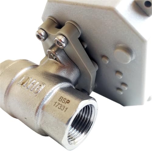 Vanne motorisée 3/4" SS304 DC12V avec commande manuelle CR501