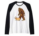Photo Gallery bigfoot dog walk corgi funny sasquatch amanti uomini donne maglia con maniche raglan Photo Gallery bigfoot dog walk corgi funny sasquatch amanti uomini donne maglia con maniche raglan