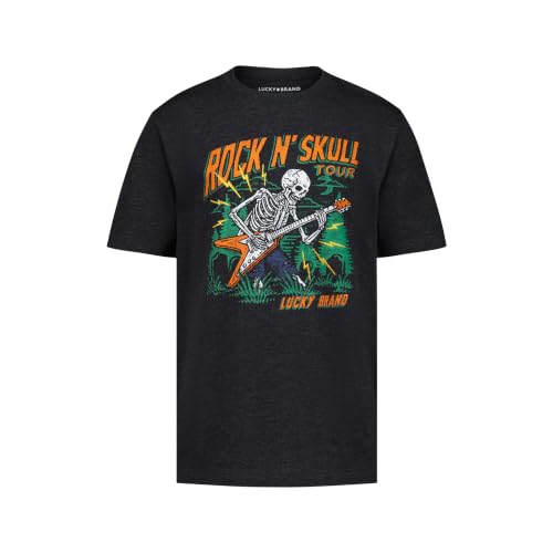 Image of Lucky Brand Boys' Short Sleeve Graphic Crew Neck T-Shirt, Soft, Comfortable, Relaxed Fit