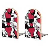 I Love Parachute Jumping Holz Buchstützen Schwere Buchhalter für Regale Dekorative Buchstützen