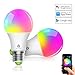 Price comparison product image Colour Bulbs WiFi Smart Light Bulb,BITIWEND Smart WiFi Bulb E27 Dimmable Smart Color Light Bulb with Remote Control 350lm Compatible with Alexa Google Home,No Hub Required,2 Pack LED Smart Bulbs