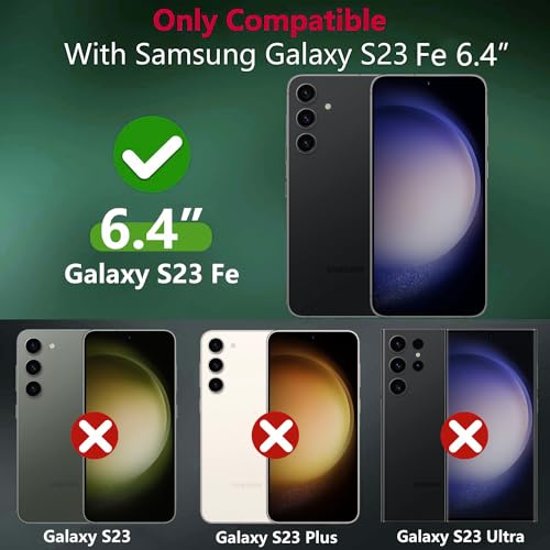 MONASAY Wallet Case Fit for Samsung Galaxy S23 FE 6.4 inch 5G,[RFID Blocking] Flip Folio Leather Cell Phone Cover with Credit Card Holder, Light blue