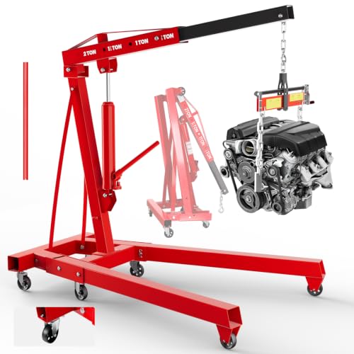SVETAKUA 7000 lbs Engine Hoist with 2-in-1 Leveler