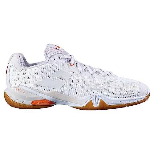 Babolat Shadow Tour Men Badminton Shoes, White /Light Grey 11 UK