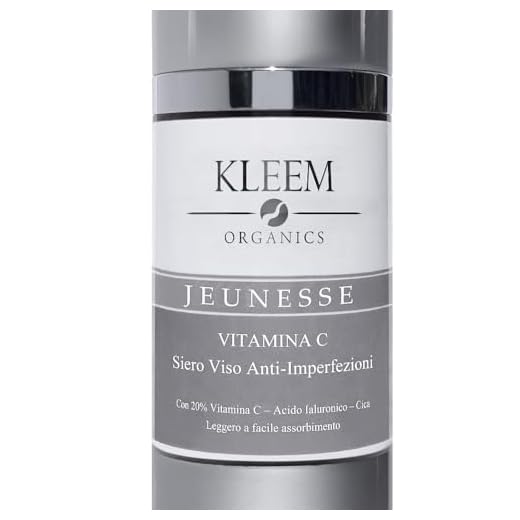 Kleem Organics Siero Viso con Acido Ialuronico Puro e Vitamina C