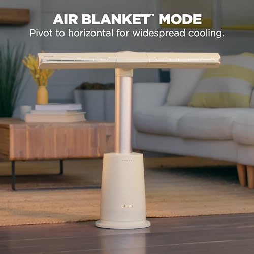 Image of Shark TurboBlade Fan-Ultra-Customizable Bladeless Tower Fan, Pivots, Twists, Oscillates 180, Circulates and Propels Air, 10 Noise Levels + 10 Speeds, Easy to Clean, Butter, TF202SYL (Limited Edition)