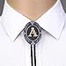 HUABOLA CALYN Vintage Bolo tie for Men Western Cowboy Native American Initial Letter ABCDJMR to Z Costume Bolo ties for Women (A)