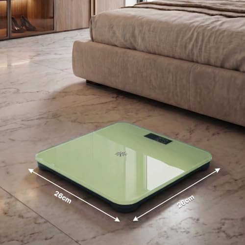 Image of Cult Active body Weighing scale, LCD display, Weight Machine, 180 Kg, Batteries included, Tempered Glass Platform, Ideal for Home Use, Yellow.