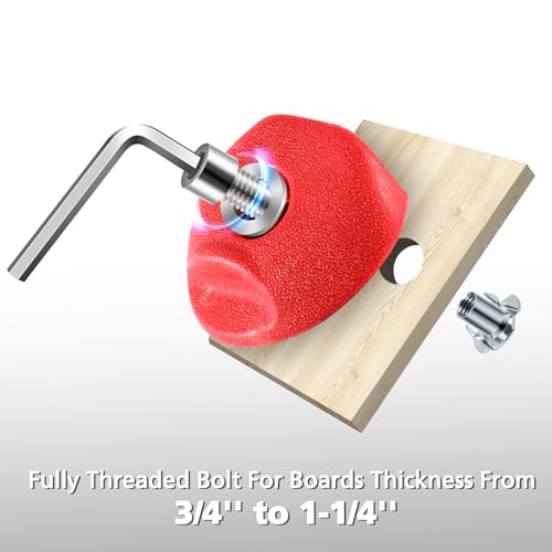 TOPNEW 32 Rock Climbing Holds Multi Size for Kids, Adult Rock Wall Holds Climbing Rock Wall Grips for Indoor and Outdoor Playground Play Set - Includes 2 Inch Mounting Hardware - Thumbnail 6