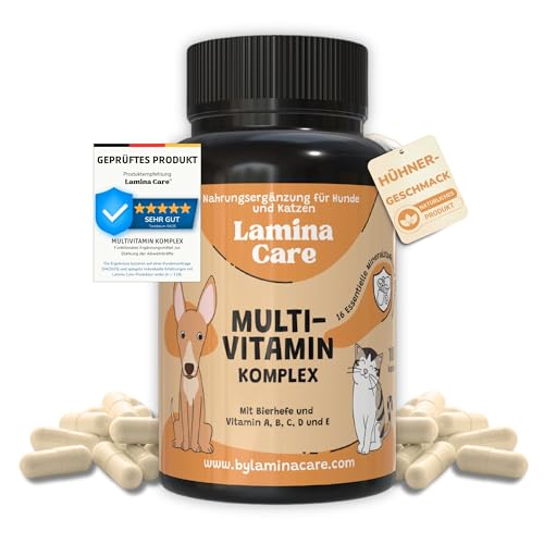 Lamina Care - Multi Vitamine für Hunde und Katzen zur Immunsystem Stärken Hund, Nahrungsergänzungsmittel Hund mit Vitamin A, B, C, D und E zur Unterstützung der Allgemeinen Gesundheit Ihres Tieres