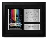 HWC Trading Star Trek The Motion Picture Cast William Shatner, Leonard Nimoy Framed Gifts Printed Signed Autograph Picture for Movie Memorabilia Fans - US Letter Size