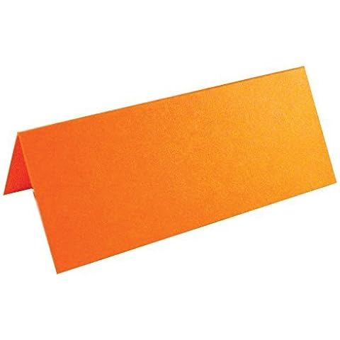 100 Orange Blank Place Cards for Events Cover