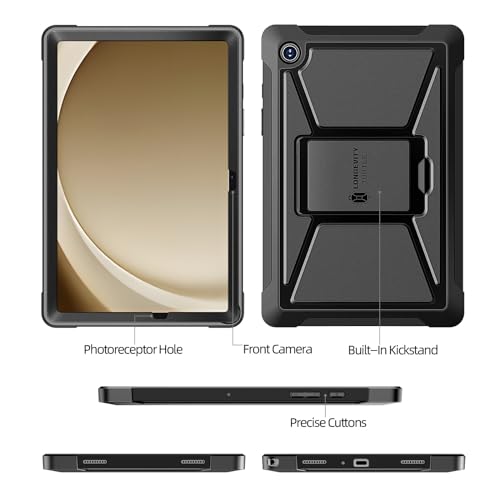 ZtotopCases for Samsung Galaxy Tab A11+ Plus 11 Inch 2025/ A9+ Plus 2023, Built-in Screen Protector/Kickstand/Full-Body Dual Layer Shockproof Protective Cover for Tablet A11+ 11'', Black by ZtotopCases - Image 8
