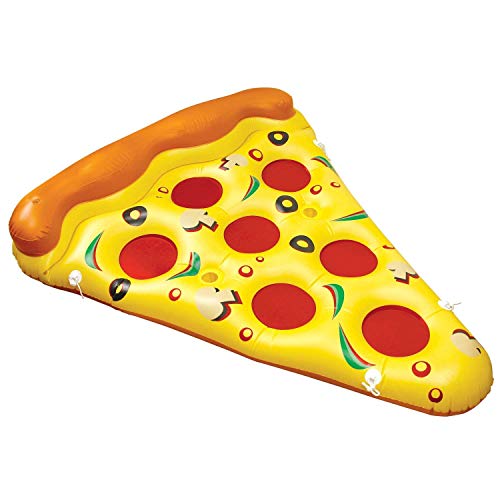 U.S. Pool Supply Giant 6 x 5 Foot Inflatable Pizza Slice Pool Float - Fun Kids Swim Party Toy - Huge 72