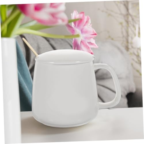 TOYANDONA Electric USB Thermostatic Cup Warmer with Gravity Sensor, 55℃ Temperature Control Ceramic Milk and Coffee Mug Heater for Milk and Office Use, Beige