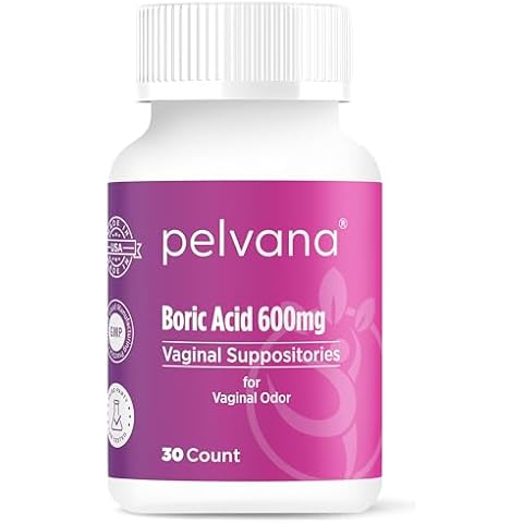 Pelvana Boric Acid Suppositories for Women 30 Count for Vaginal Odor - Third-Party Lab Tested & Made in The USA Cover