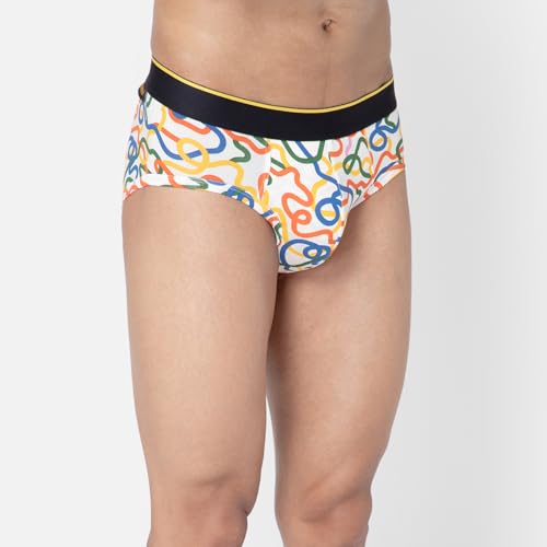 Image of Bummer Men's Printed Micro Modal Briefs Underwear | Ultra Soft & Breathable | Combo Pack of 2
