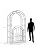 IDEALHOUSE 7ft Metal Garden Arch with Gate, Heavy Duty Iron Arbor Trellis for Climbing Plants Roses Vines, Outdoor Wedding Archway for Lawn Patio Backyard Decor, Black