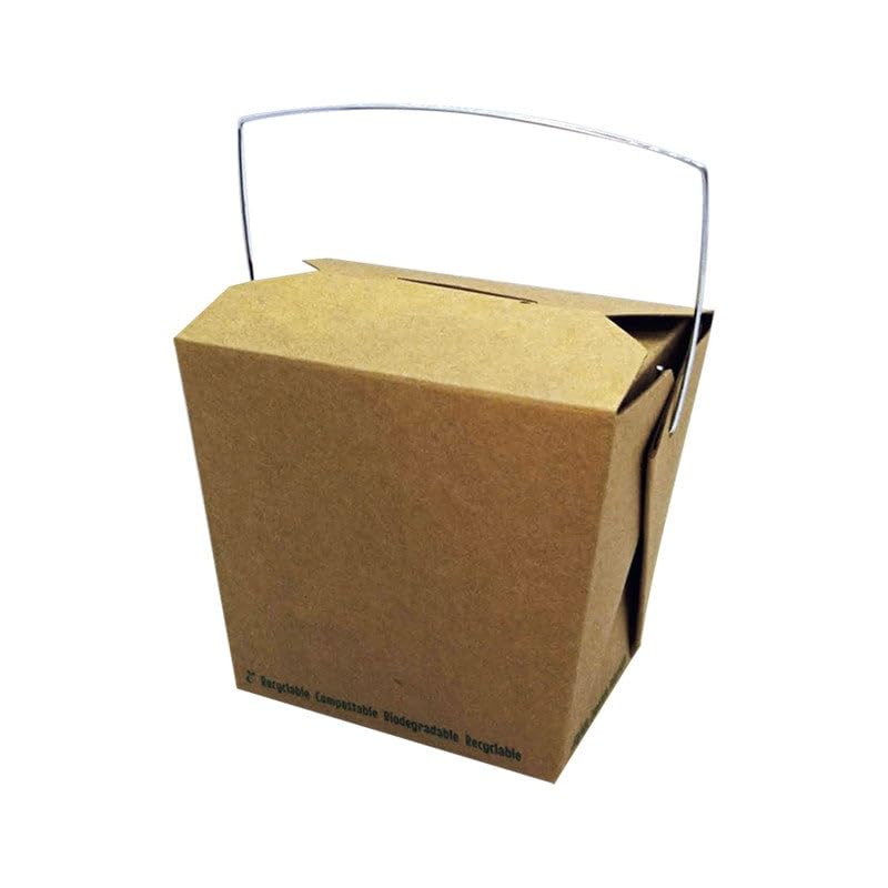 Caja de cartón kraft 450ml para take away PacknWood hostelería de 9.5x7.3 cm