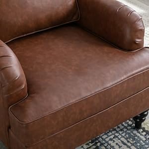 Accentarmchairelegantmidcenturymoderncomfycornersofachairssoftpaddedwaitingroomclubchairwiththickcushionforlivingroombedroomofficewaitingroompubrown Urban Country Home Decor Accent arm chair elegant midcentury modern comfy corner sofa chairs soft padded waiting room club chair with thick cushion for living room bedroom office waiting room pu brown urban country home decor