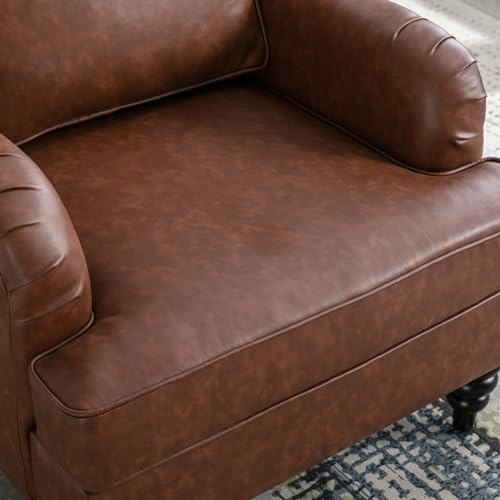 Accentarmchairelegantmidcenturymoderncomfycornersofachairssoftpaddedwaitingroomclubchairwiththickcushionforlivingroombedroomofficewaitingroompubrown Urban Country Home Decor Accent arm chair elegant midcentury modern comfy corner sofa chairs soft padded waiting room club chair with thick cushion for living room bedroom office waiting room pu brown urban country home decor