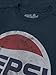 Tee Luv Men's Pepsi T-Shirt - Faded Pepsi Cola Classic 70s Logo Shirt, Navy Heather, L