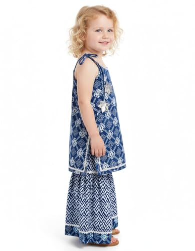 Image of Chandrakala Kids Kurti Sharara Set for Girls Ethnic Wear (KG120-P)