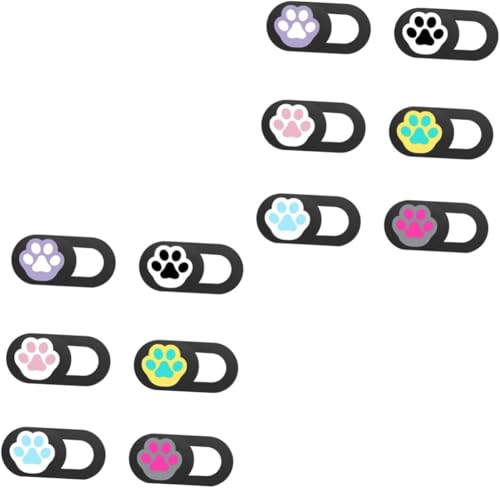 12 fundas para cámara web estilo garra de gato para protección de privacidad, fundas de seguridad para cámara de dibujos animados, protectores de cámara web para uso de cámaras web y dispositivos
