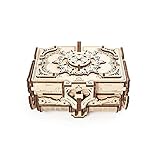 UGEARS Cofrecito De Época Modelo mecánico - Puzzle 3D Rompecabezas Adultos - Caja de Tesoro de Madera - Cofre del Tesoros - Vintage Cajas de Madera Maquetas para Construir Adultos y Adolescentes