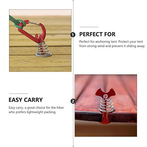 DOITOOL 3 pçs tensores de corda de liga de alumínio ajustáveis Fishbone Deck Anchor Pegs barraca de